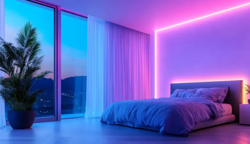 Neon bed room theme