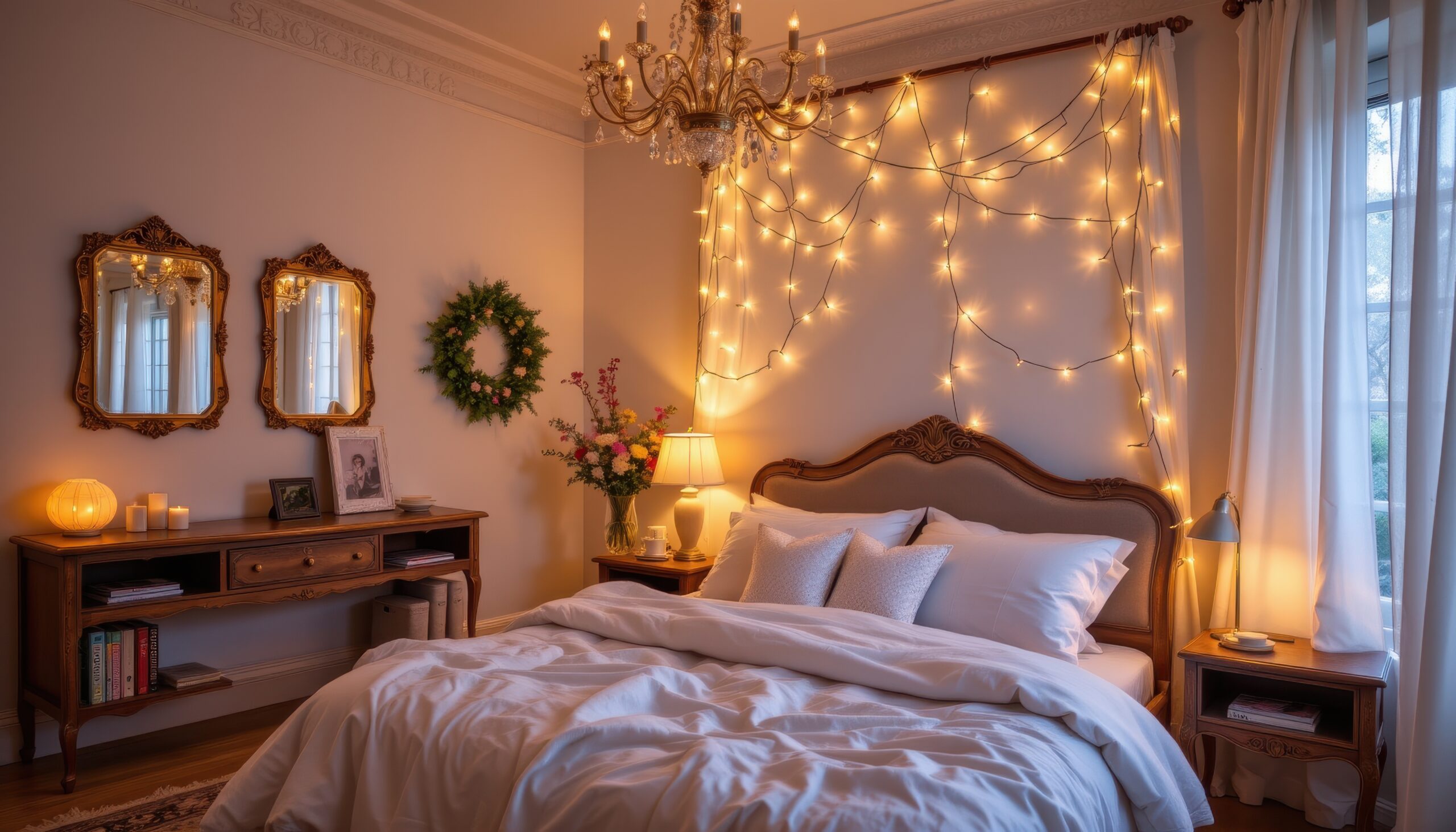 fairy lights bedroom decoration